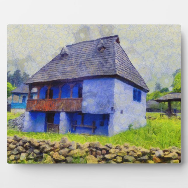 Blue house painting plaque (Front)