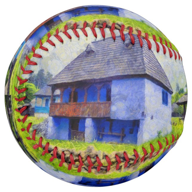 Blue house painting softball (Front Left)