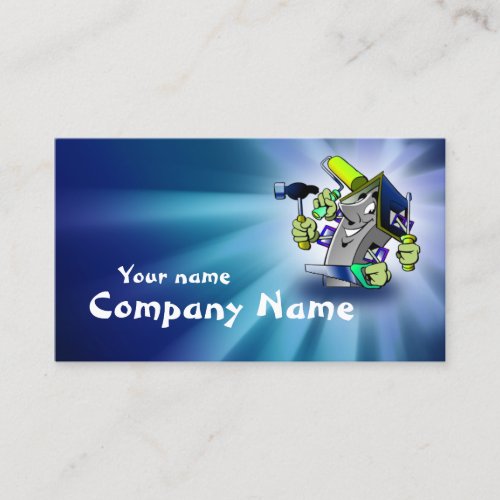 Blue House Repairman Service Business Card