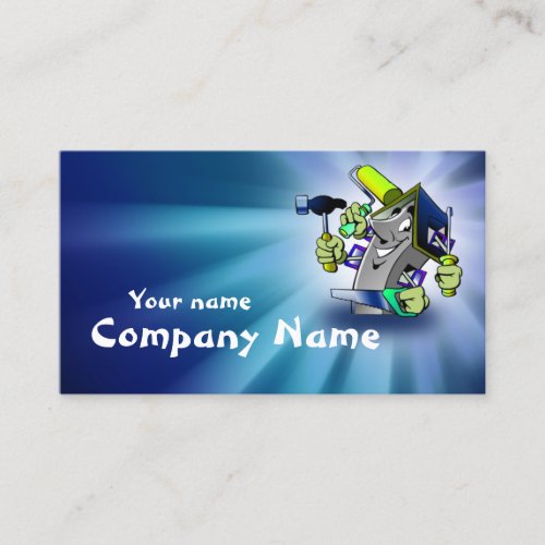 Blue House Repairman Service Business Card