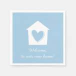 Blue Housewarming Party Paper Napkin Set