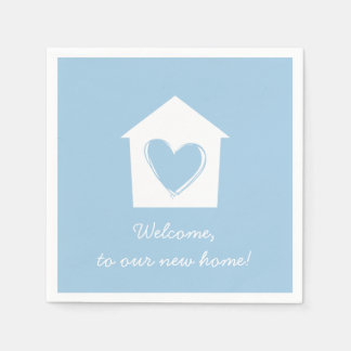 Blue Housewarming Party Paper Napkin Set