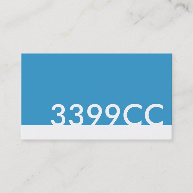 blue html color code 3399CC Business Card (Front)