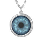 Blue Human Eye Necklace at Zazzle