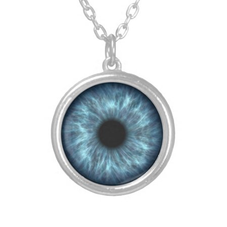 Blue Human Eye Necklace