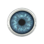 Blue Human Eye Ring at Zazzle