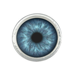 Blue Human Eye Ring