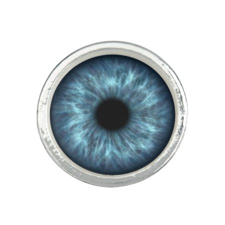 Blue Human Eye Ring