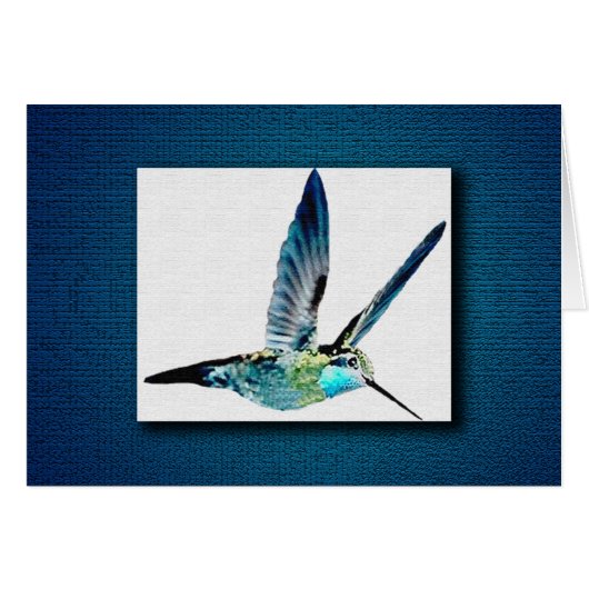Blue Hummingbird Cards (Front Horizontal)