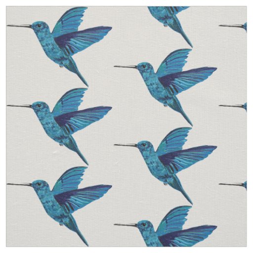 Blue Hummingbird Fabric