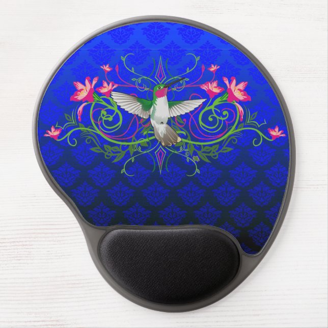 Blue Hummingbird Mousepad (Front)