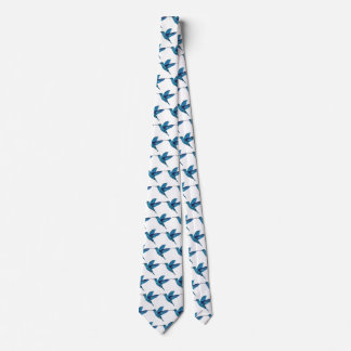Blue Hummingbird Neck Tie