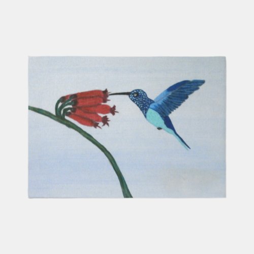 Blue Hummingbird Rug
