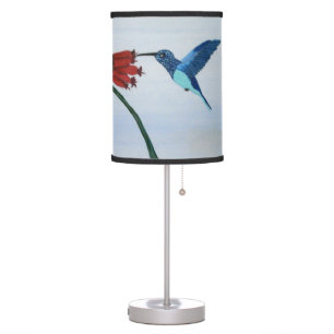 Blue Hummingbird Table Lamp