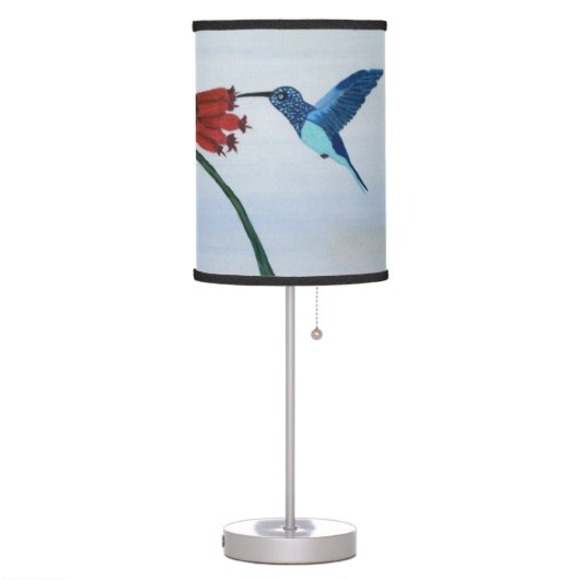 Blue Hummingbird Table Lamp (Left)