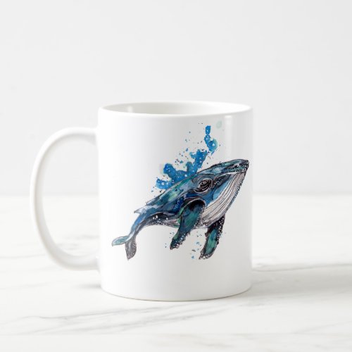 Blue Humpback Whale Coffee Mug