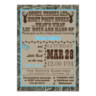 Camo Baby Shower Invitations Zazzle