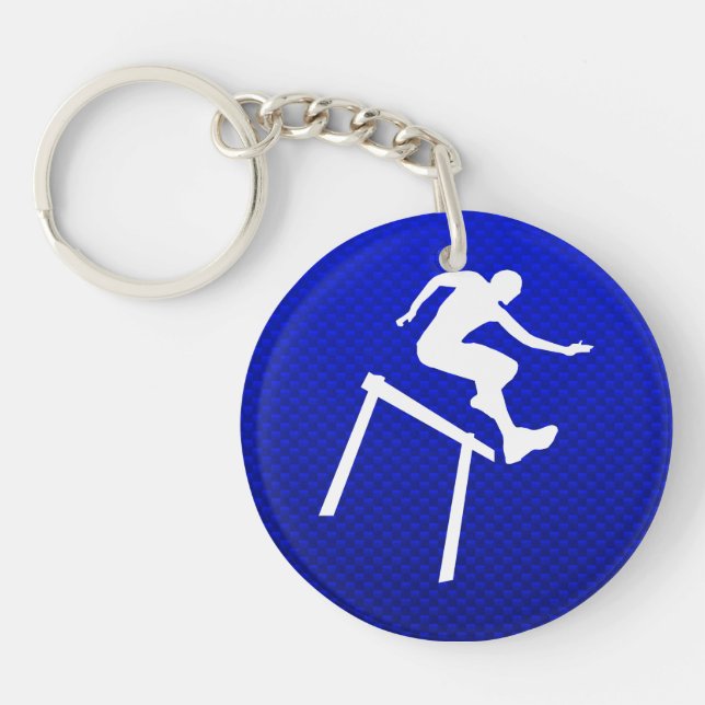 Blue Hurdler Keychain (Front)