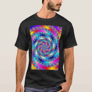 Blue Hurricane in Swirling Color T-Shirt