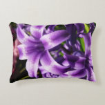 Blue Hyacinth I Spring Floral Accent Pillow