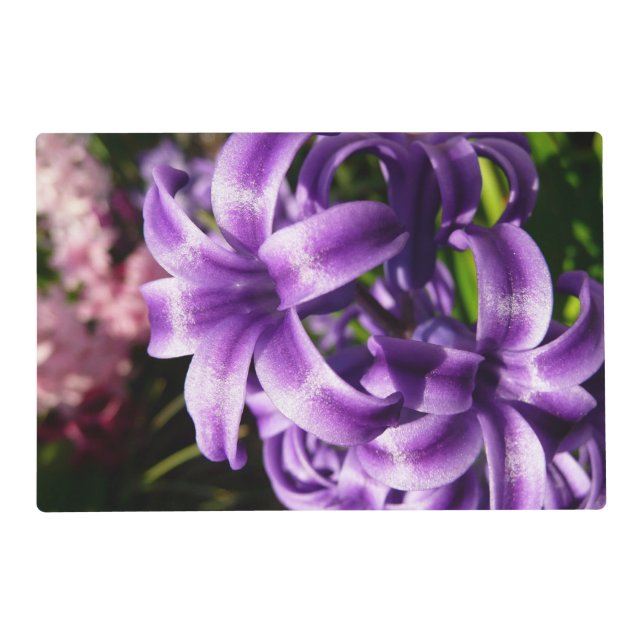 Blue Hyacinth I Spring Floral Placemat (Front)