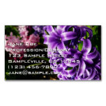 Blue Hyacinth II Spring Floral Business Card Magnet