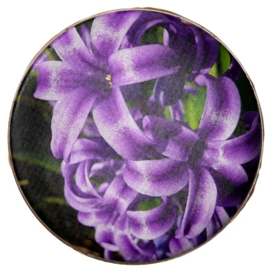 Blue Hyacinth II Spring Floral Chocolate Dipped Oreo (Front)