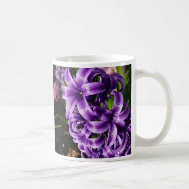 Blue Hyacinth II Spring Floral Coffee Mug (Right)