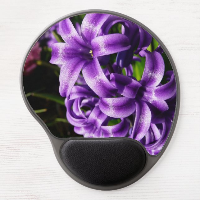 Blue Hyacinth II Spring Floral Gel Mouse Pad (Front)
