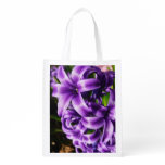 Blue Hyacinth II Spring Floral Grocery Bag