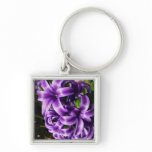 Blue Hyacinth II Spring Floral Keychain