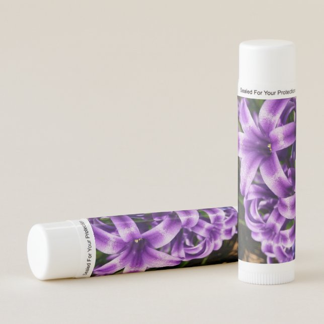 Blue Hyacinth II Spring Floral Lip Balm (Front)