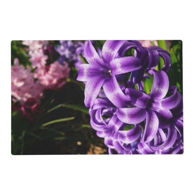 Blue Hyacinth II Spring Floral Placemat (Front)