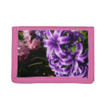 Blue Hyacinth II Spring Floral Trifold Wallet