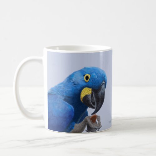 Blue Hyacinth Macaw Encouraging Scripture JW Coffee Mug