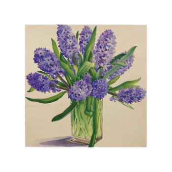 Blue Hyacinths Wood Wall Art by BridgemanStudio at Zazzle