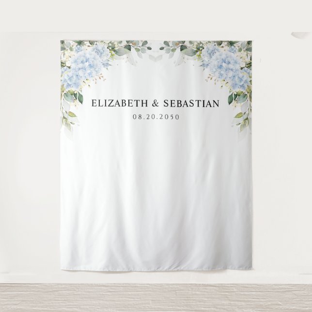 Blue Hydrange Floral Wedding Backdrops (Front)