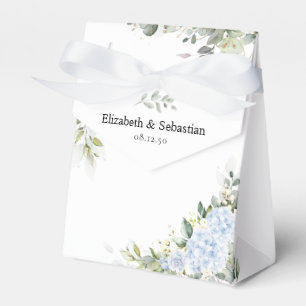 Blue Hydrange Floral Wedding Favor Box