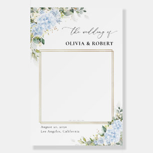 Blue Hydrange Floral Wedding Photo Prop Foam Board