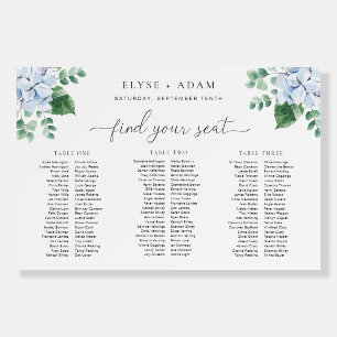 Blue Hydrangea 3 Banquet Table Plan Foam Board