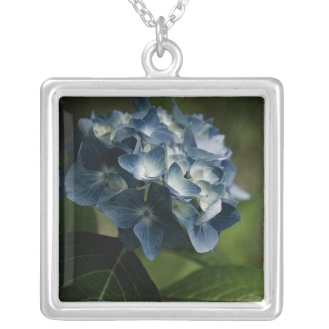 Blue Hydrangea 8519 Necklace (Front)