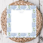 Blue Hydrangea All Over Bloom Personalized Notepad<br><div class="desc">This pretty notepad features a watercolor hydrangea design and your custom text.</div>