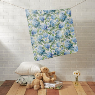 Blue Hydrangea Baby Blanket