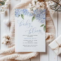 Blue Hydrangea Baby in Bloom Baby Shower