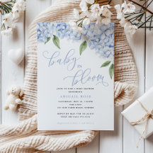 Blue Hydrangea Baby in Bloom Baby Shower