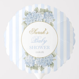 Blue Hydrangea Baby Shower Balloon