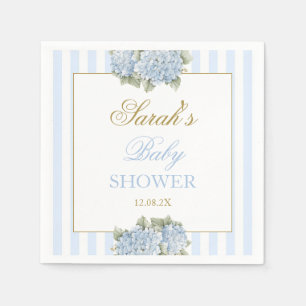 Blue Hydrangea Baby Shower Napkins
