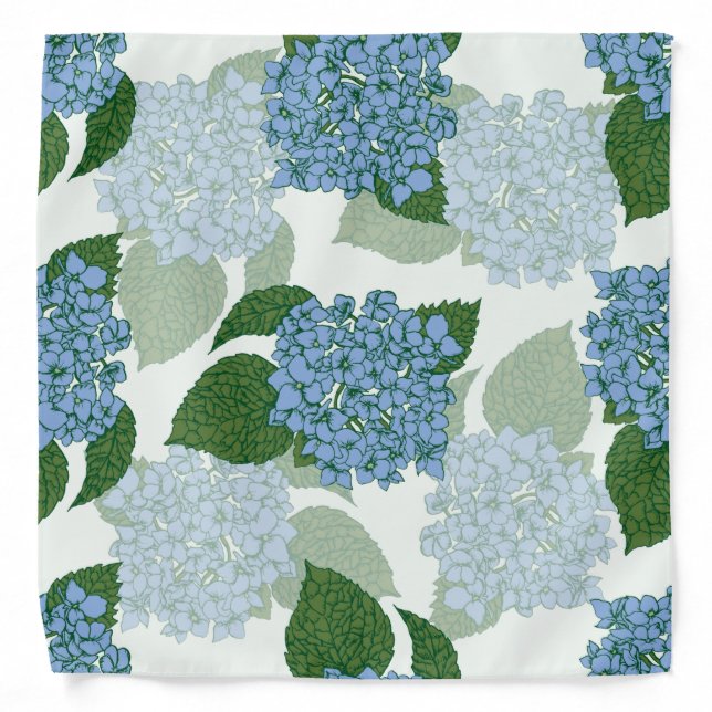 Blue Hydrangea Bandana (Front)