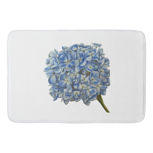 Blue Hydrangea Bath Mat (Front)