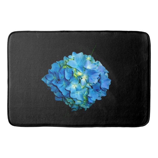 Blue Hydrangea Bathroom Mat (Front)